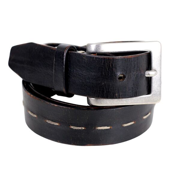 Lucky Brand DARK BROWN GENUINE LEATHER 1.25"Wd DRESS CASUAL WOMEN'S BELT M (T60 - Picture 2 of 11